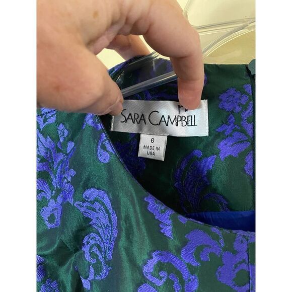 Sara Campbell Jacquard Fit And Flare Floral Dress Size 6 - Picture 7 of 8